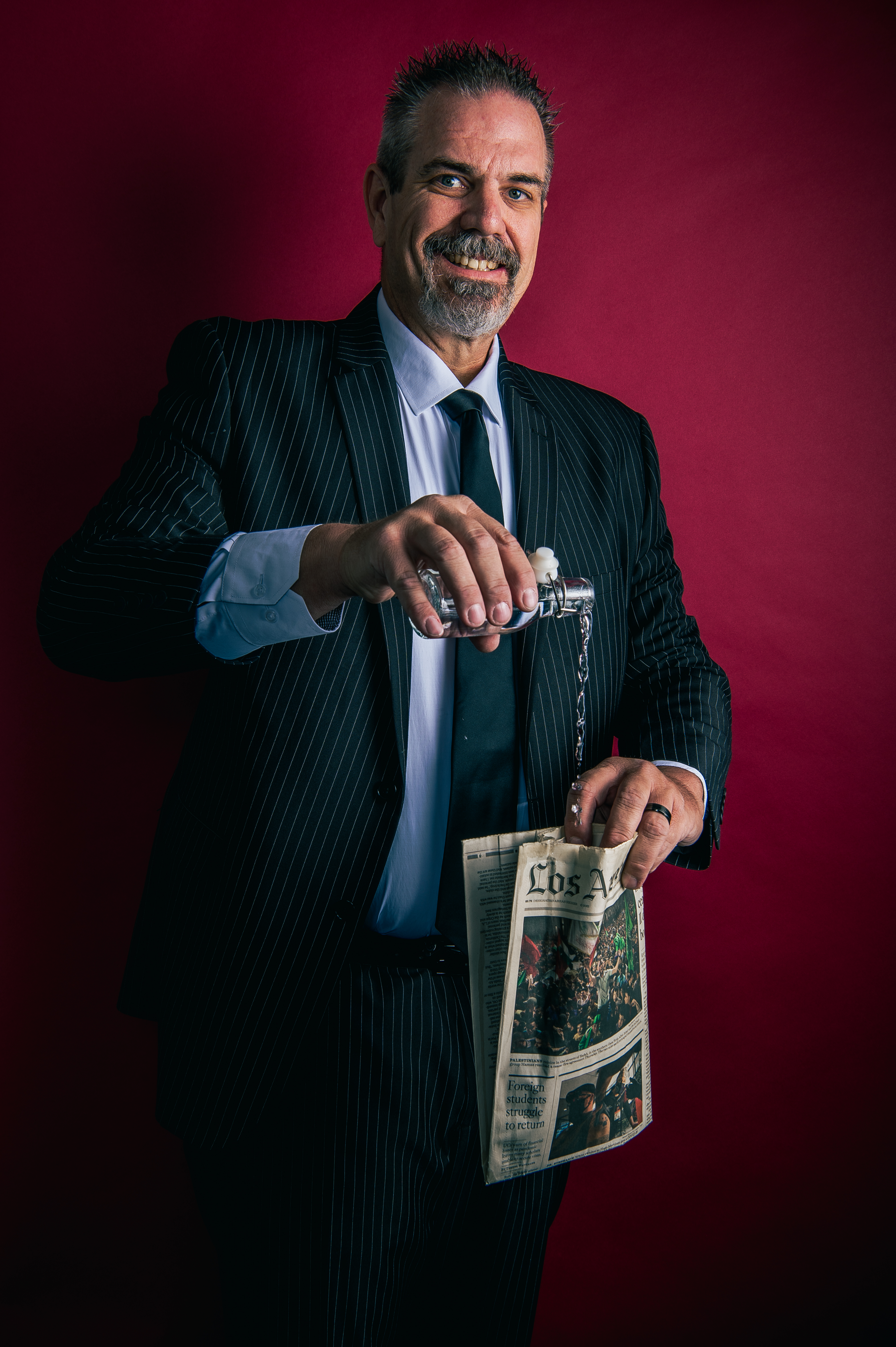 Newspaper magic trick